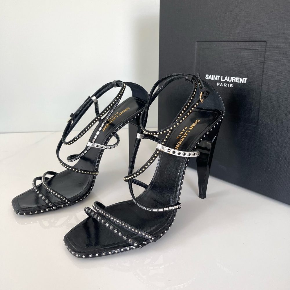 AUTHENTIC SAINT LAURENT STUDDED HEELS - Picture 8 of 11
